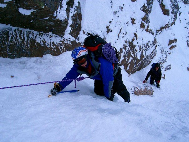 Ice Climbing (an easy grade, though) in Scotland